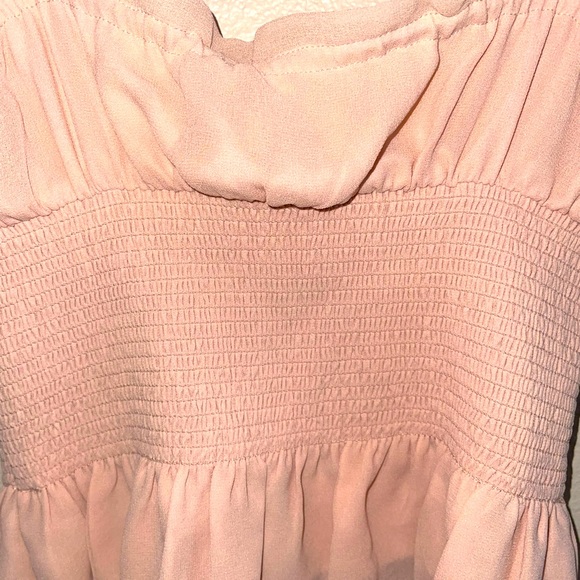 Wilfred Aritiza Pink Blush Strappy Top w/ Smocking size Small - Picture 3 of 3